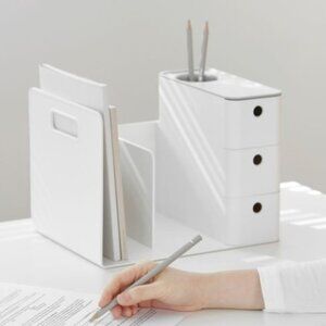 Litem White Desk Organizer Combo Rack Made in Korea